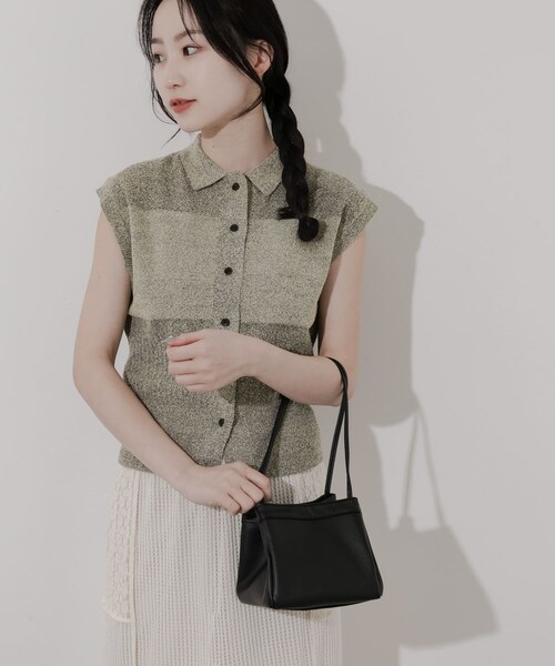 SMELLY（スメリー）の「スクエアミニバッグ（ハンドバッグ・レディース・BLK/IVO・-）」の13枚目の写真