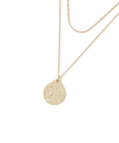 ROPE' PICNIC(ロペピクニック)の「コインモチーフ Wチェーンネックレス(ネックレス・レディース・ゴールド/シルバー・F)」の9枚目の写真
