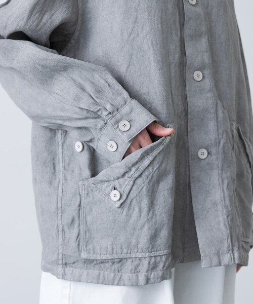 かぐれ（カグレ）の「MITTAN　和紙大麻ジャケット(ベンガラ染)（シャツ/ブラウス・レディース・ベンガラ白/松煙・2）」の21枚目の写真