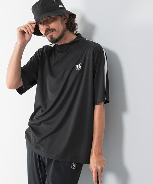 URBAN RESEARCH Sonny Label（アーバンリサーチサニーレーベル）の「OOPS　吸水速乾ラインモックネックTシャツ（Tシャツ/カットソー・メンズ・OFF/BLACK/DARK NAVY・M/L/XL）」の14枚目の写真