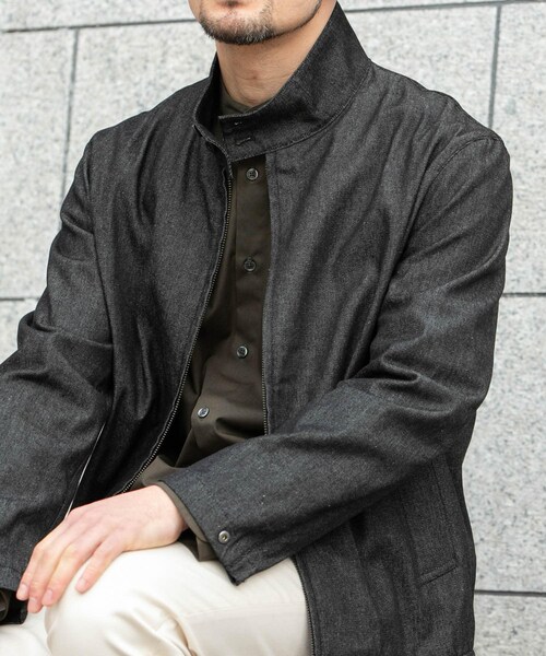 URBAN RESEARCH ROSSO（アーバンリサーチロッソ）の「『WEB限定』デニムスタンドブルゾン（ブルゾン・メンズ・INDIGO/BLACK/D.BLACK・M/L）」の5枚目の写真