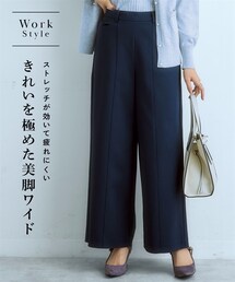 nissen | ハリ感素材ストレッチワイドパンツ(パンツ)