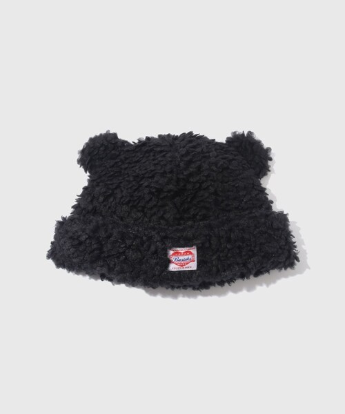 ADAM ET ROPE'(アダムエロペ)の「【BASICKS/ベイシックス】Bear Beanie(ニットキャップ/ビーニー・メンズ・ブラック/ベージュ・S)」の1枚目の写真