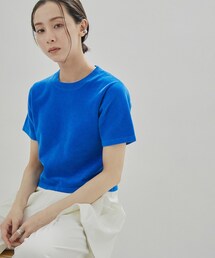 SALON adam et rope' | 【オーガニックコットン】ハーフスリーブクロップドT-CreamyCotton /クリーミーコットン-(Tシャツ/カットソー)