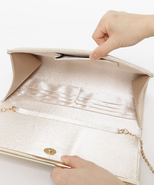 RODE SKO（ロデスコ）の「サブバッグ付3WAYパーティクラッチ（クラッチバッグ・レディース・BLACK/GOLD/SILVER・one）」の21枚目の写真