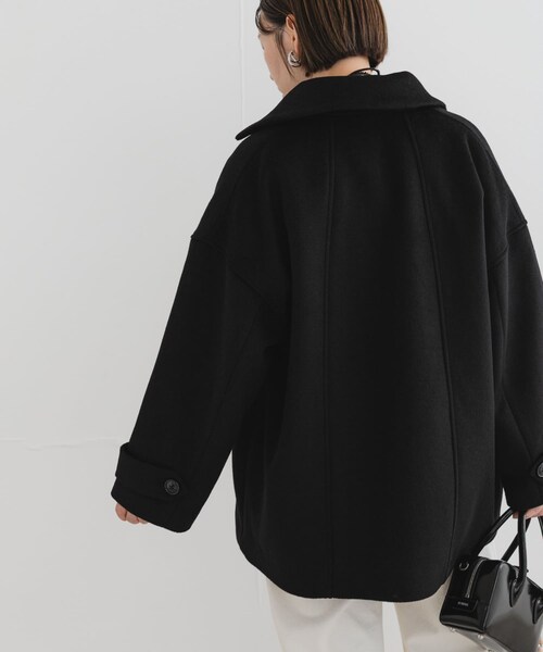 URBAN RESEARCH ROSSO（アーバンリサーチロッソ）の「F by ROSSO　『UR TECH』ビーバーテントラインコート（ステンカラーコート・レディース・BROWN/BLACK・Free）」の8枚目の写真