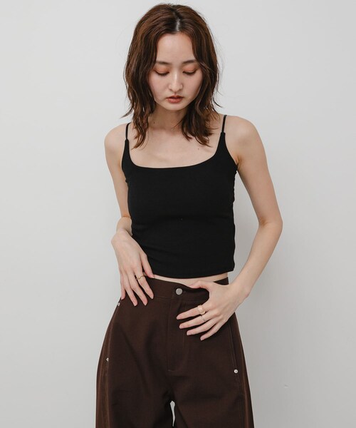 SENSE OF PLACE by URBAN RESEARCH(センスオブプレイスバイアーバンリサーチ)の「『WEB/一部店舗限定』バックレースカップ付きキャミソール(キャミソール・レディース・BROWN/IVORY/BLACK・One)」の12枚目の写真