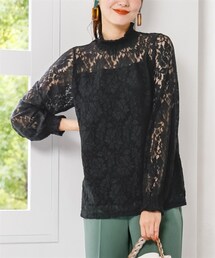 nissen | 大きいサイズ レースデザインカットソープルオーバー(Tシャツ/カットソー)