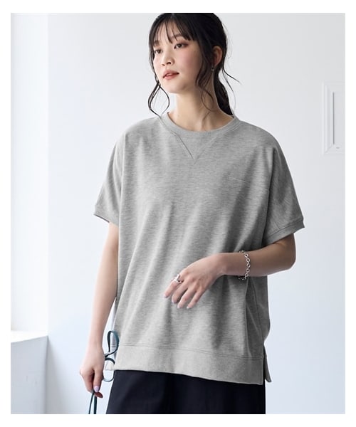 nissen（ニッセン）の「＜大きいサイズ＞綿１００％着まわし自由自在ゆったりスウェットTシャツ（スウェット・レディース・グレーベージュ/黒/スモークカーキ/レッド/杢グレー/ブリックオレンジ/杢チャコールグレー/ラズベリー・L~LL相当/3L~4L相当/5L~6L相当/8L相当/10L相当）」の13枚目の写真
