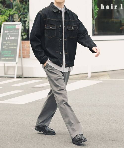 ITEMS URBANRESEARCH（アイテムズ アーバンリサーチ）の「『セットアップ対応』SOFT FEEL DENIM 2NDジャケット（デニムジャケット・メンズ・BLACK/GRAY/INDIGO BLU・M/L）」の9枚目の写真