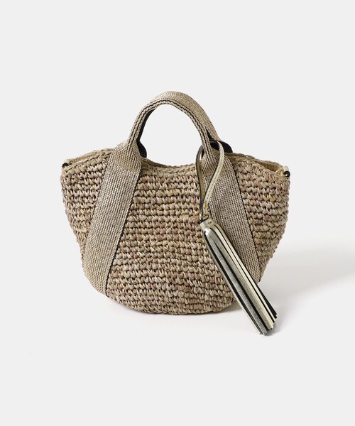 URBAN RESEARCH ROSSO（アーバンリサーチロッソ）の「VIOLAd’ORO　ラフィア2WAYバッグ（かごバッグ・レディース・NATUGLD/NATUBLK/WBRNGOLD・-）」の3枚目の写真