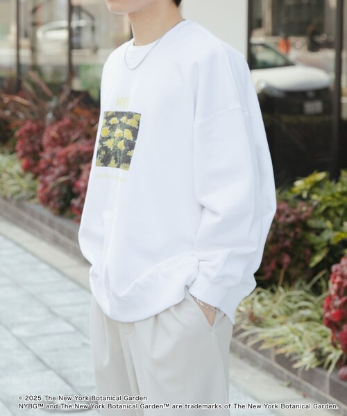 SENSE OF PLACE by URBAN RESEARCH（センスオブプレイスバイアーバンリサーチ）の「NYBG　クルーネックルーズスウェットB（スウェット・メンズ・BLUE/WHITE/BLACK・M/L）」の6枚目の写真