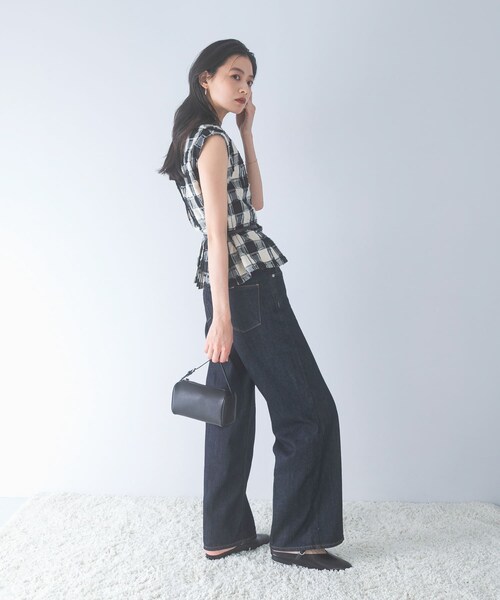 URBAN RESEARCH ROSSO（アーバンリサーチロッソ）の「チェックジャガードタックデザインブラウス（シャツ/ブラウス・レディース・BLACK・Free）」の9枚目の写真