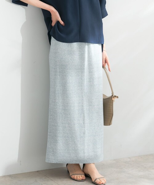 URBAN RESEARCH ROSSO（アーバンリサーチロッソ）の「ランダムパイルスリットスカート（スカート・レディース・MIX BLUE/MIX BEIGE/NAVY・FREE）」の15枚目の写真