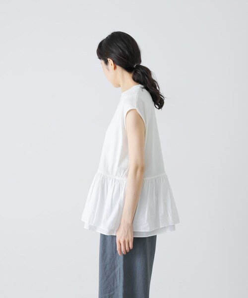 かぐれ（カグレ）の「裾フリルノースリーブインナーカットソー（Tシャツ/カットソー・レディース・OFF・Free）」の12枚目の写真