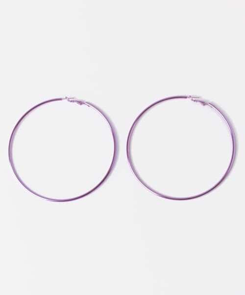 SENSE OF PLACE by URBAN RESEARCH（センスオブプレイスバイアーバンリサーチ）の「ビッグカラーメタルフープピアス（ピアス（両耳用）・レディース・MINT/PURPLE・One）」の5枚目の写真