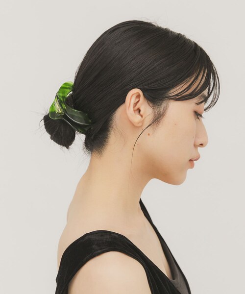 KBF（ケイビーエフ）の「ラウンドバンスクリップ（バレッタ/ヘアクリップ・レディース・GREEN/BROWN・One）」の12枚目の写真