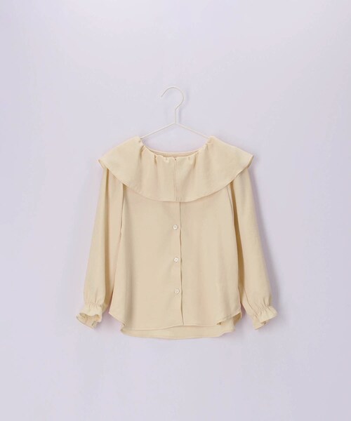 ROPE' PICNIC（ロペピクニック）の「【KIDS】フレアカラーブラウス（シャツ/ブラウス・キッズ・ブラック/クリーム・120/130/140/150）」の5枚目の写真