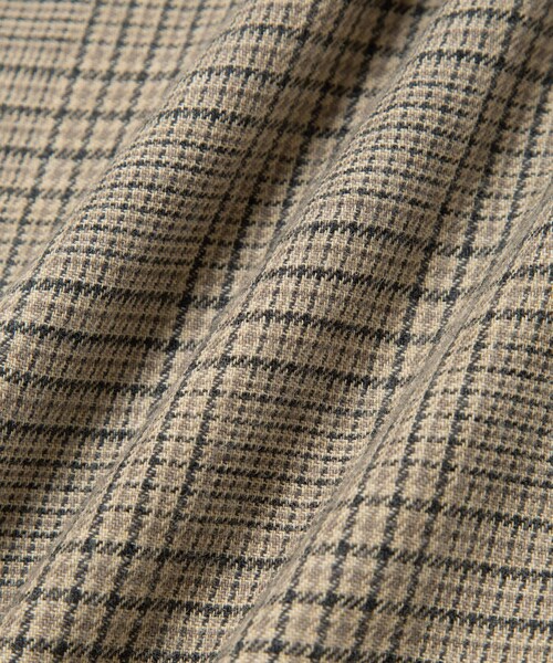 Saturdays NYC（サタデーズ ニューヨークシティ ）の「Open Collar Cotton Wool Twill Check L/S Shirt（シャツ/ブラウス・メンズ・ベージュ系/ブラック系・L/M/XL）」の12枚目の写真