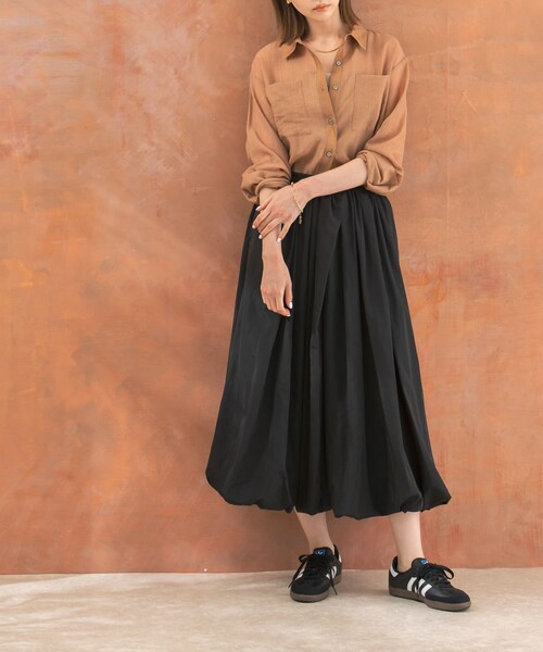 URBAN RESEARCH ROSSO（アーバンリサーチロッソ）の「タフタバルーンスカート（スカート・レディース・BLACK/IVORY・FREE）」の19枚目の写真