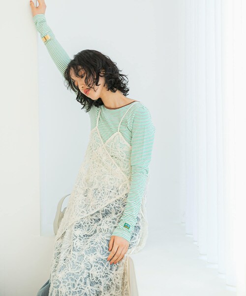 URBAN RESEARCH ROSSO（アーバンリサーチロッソ）の「レースデザインキャミワンピース（ワンピース・レディース・off・FREE）」の6枚目の写真