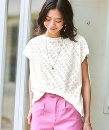 nissen | パンチングレースカットソートップス(Tシャツ/カットソー)