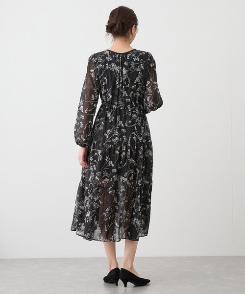 Jayro（ジャイロ）の「フラワーシフォンワンピース（ワンピース・レディース・ブラック/ホワイト系・F）」の8枚目の写真