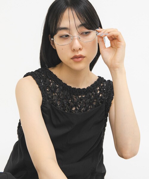 KBF（ケイビーエフ）の「メタルフレームサングラス（メガネ・レディース・BROWN/CLEAR・One）」の2枚目の写真