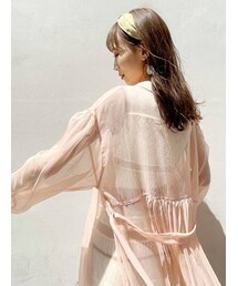 dazzlin | シアーラペルロングシャツ(シャツ/ブラウス)