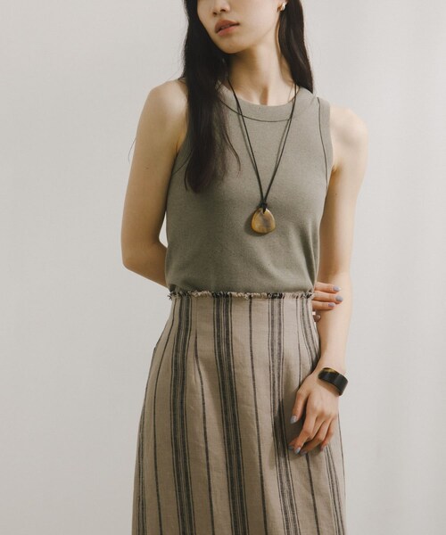 URBAN RESEARCH DOORS（アーバンリサーチドアーズ）の「Natural Cotton TankTop（タンクトップ・レディース・NATURAL/ASH・Free）」の7枚目の写真