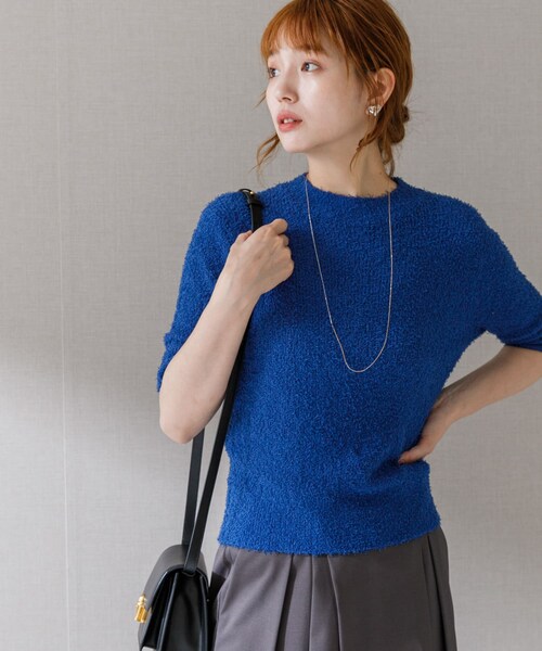 URBAN RESEARCH ROSSO（アーバンリサーチロッソ）の「コットンシャギーハイネックプルオーバー（ニット/セーター・レディース・WHITE/ORANGE/BLUE・FREE）」の13枚目の写真
