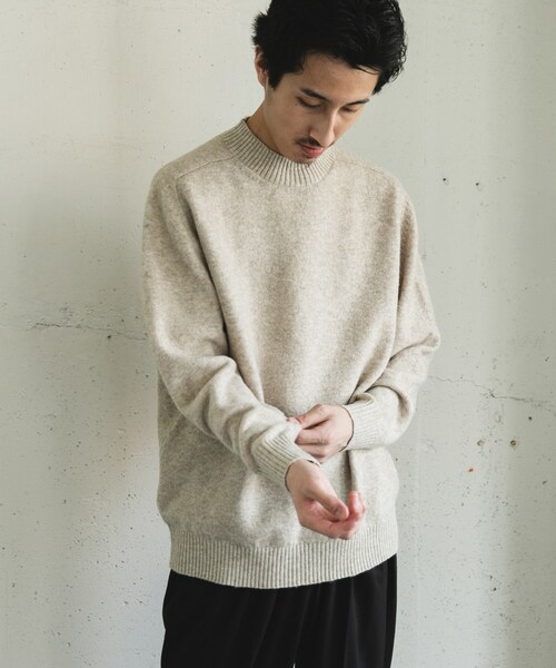 URBAN RESEARCH DOORS(アーバンリサーチドアーズ)の「ウール混もちもちハイネックニット(ニット/セーター・メンズ・OFF BEIGE/YELLOW/BLUE GREEN/CHARCOAL/BORDEAUX/NAVY・M/L)」の19枚目の写真