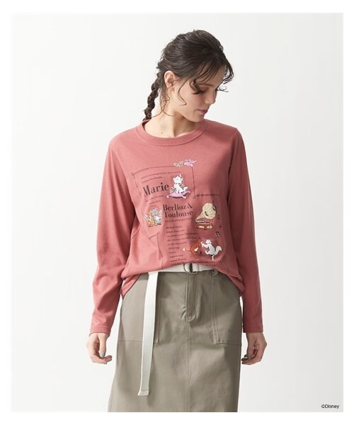 nissen（ニッセン）の「大きいサイズ長袖プリントTシャツ／ディズニー（Tシャツ/カットソー・レディース・カーキ(プー)/グレイッシュミント(ミッキー)/黒(ミッキー&ドナルド)/ローズ(おしゃれキャット)/オフホワイト(ベイマックス)・L~LL相当/3L~4L相当/5L~6L相当/8L相当/10L相当）」の22枚目の写真