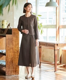 Neina | 【入学式・卒業式・フォーマル】アシメプリーツナチュラルアンサンブル｜大きいサイズ有〔Neina〕(スーツセット)