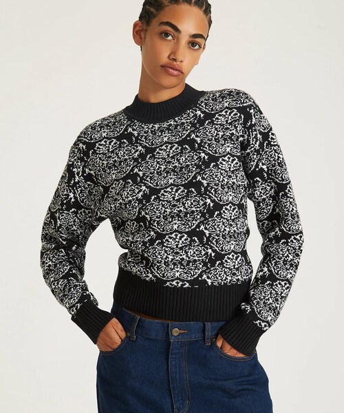 Saturdays NYC（サタデーズ ニューヨークシティ ）の「VARICK MOCKNECK SWEATER（ニット/セーター・レディース・ブラック/ブルー・L/XL/XS）」の18枚目の写真