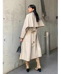 EMODA | ミニマルケープトレンチコート(トレンチコート)
