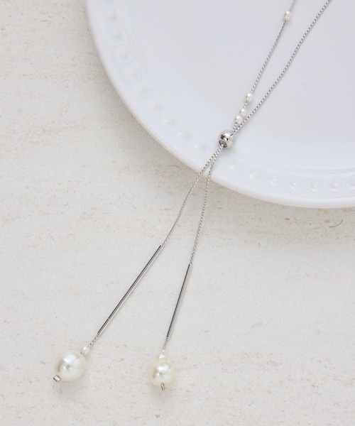 ROPE' PICNIC(ロペピクニック)の「パールトップラリエットネックレス(ネックレス・レディース・ゴールド/シルバー・F)」の1枚目の写真