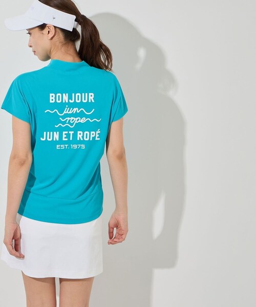 ROPE'（ロペ）の「ウェーブグラフィックプルオーバー/UV・吸水速乾（Tシャツ/カットソー・レディース・ブラック/ホワイト/ターコイズ・L/M/S/XL）」の20枚目の写真