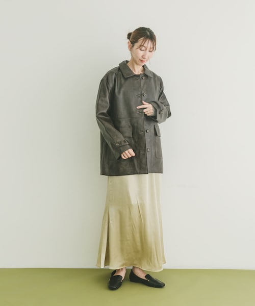 ITEMS URBANRESEARCH（アイテムズ アーバンリサーチ）の「カバーオールジャケット（カバーオール・レディース・BRN/BLK・FREE）」の7枚目の写真