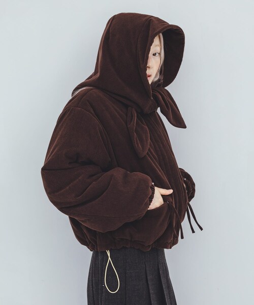 KBF（ケイビーエフ）の「リバーシブルパデッドジャケット（テーラードジャケット・レディース・IVO×IVO/BRN×CREAM/NAVY×BRN・one）」の16枚目の写真