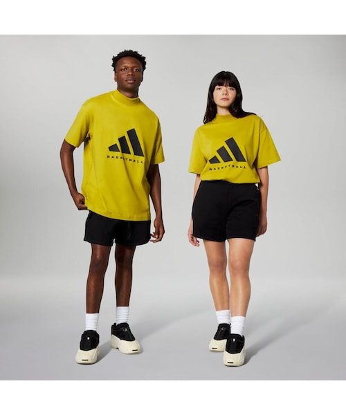 adidas（アディダス）の「アディダス バスケットボール  001 Tシャツ（トップス・メンズ・ハローグリーン/ハローグリーン/メタルグレー/メタルグレー/クラウドホワイト/クラウドホワイト/アルミナ/アルミナ/ブラック/ブラック/パルスオリーブ/タルク/ブラック/タルク/カーボン/カーボン/ヘイローゴールド/ヘイローゴールド/セサミ/セサミ/アッシュパール/ミネラルグリーン/ブルー/ホワイト/ブラウン/グレー/グリーン/ブラック・XS/M/XL/2XL/4XL/S/L/3XL/5XL/6XL/2XS/3XS/XL/XXL）」の10枚目の写真