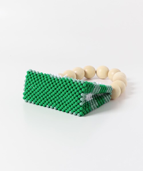 URBAN RESEARCH DOORS(アーバンリサーチドアーズ)の「TOOS wood ball handbag(ハンドバッグ・レディース・green/chk・one)」の5枚目の写真