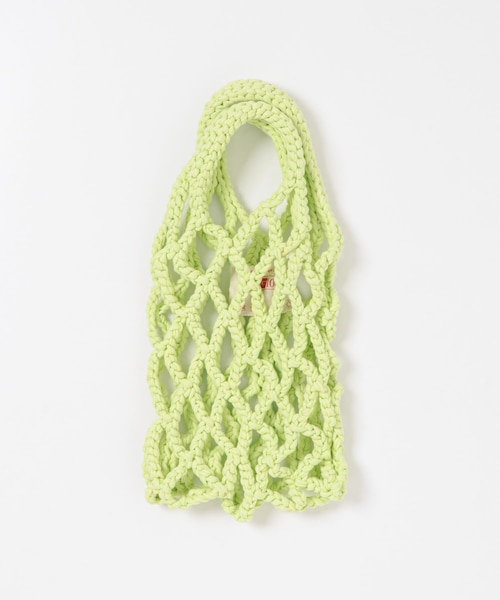 THE GOODLAND MARKET（ザグッドランドマーケット）の「PROJECT 1000　MESH BAG（ハンドバッグ・レディース・off×green/bk stripe/khaki/mint green/lime green/pink・One）」の5枚目の写真