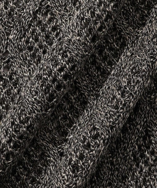 ADAM ET ROPE'（アダムエロペ）の「【Allege/アレッジ】Lace Hole Knit S/S Shirts（ニット/セーター・メンズ・チャコール/キナリ・3/4）」の20枚目の写真