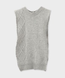【Maison no8(メゾンエイト)】REMIXED KNIT VEST|ニット