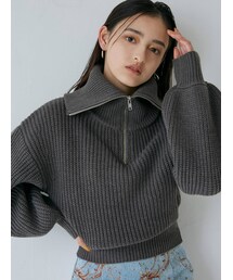 MURUA | ZIPショートニット(ニット/セーター)