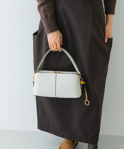 RODE SKO（ロデスコ）の「センターステッチショルダーバッグ（ショルダーバッグ・レディース・BLACK/MILK/ORANGE・one）」の10枚目の写真