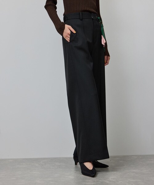ROPE'（ロペ）の「梳毛ギャバ プリーテッド ワイドパンツ（その他パンツ・レディース・ブラック/ネイビー・36/38）」の12枚目の写真