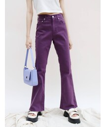 EVRIS | カラーフレアパンツ(デニムパンツ)