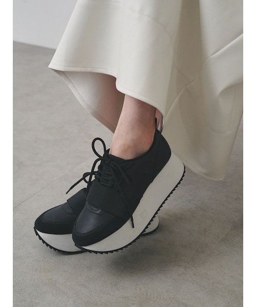 ELENDEEK(エレンディーク)の「PLATFORM SOLE SNEAKERS(スニーカー・レディース・オフホワイト/ブラック・36/37/38)」の20枚目の写真